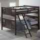 preview thumbnail 5 of 4, Furniture of America Daan Modern Solid Wood Full over Full Bunk Bed with Attached Angled Ladder Dark Walnut