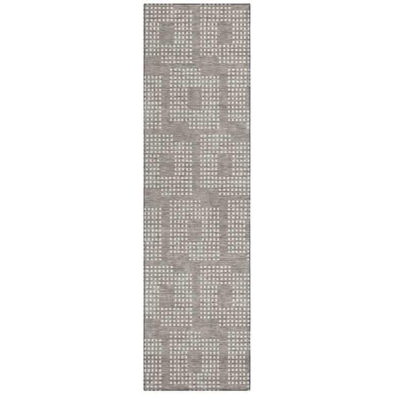 Machine Washable Indoor/ Outdoor Chantille Houndstooth Modern Rug