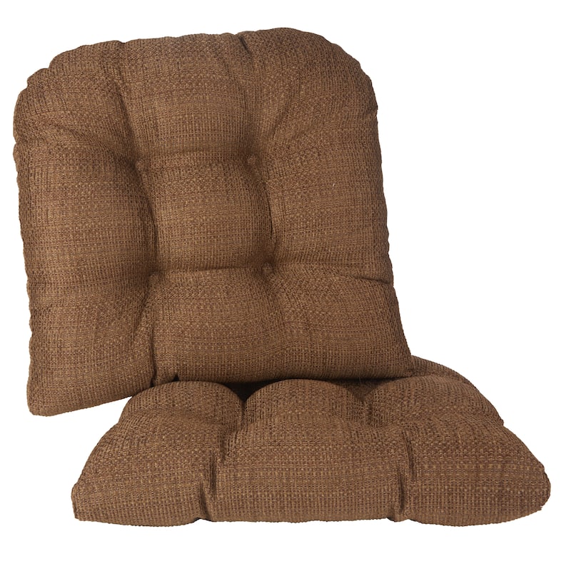 Klear Vu Gripper Tyson Dining Chair Cushion Set - Set of 2 - Chocolate