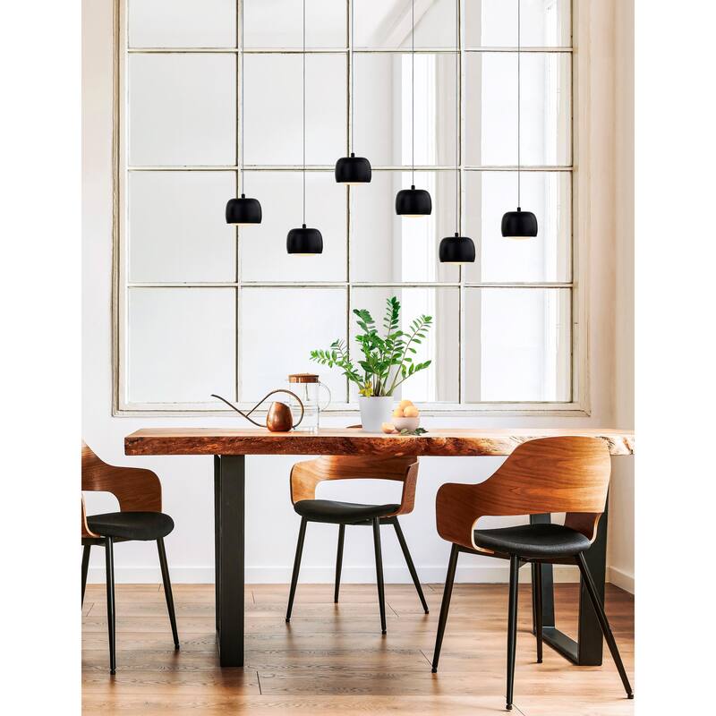 Justice Design Group Frascati LED 6-Light Oblong Chandelier - Matte Black Finish