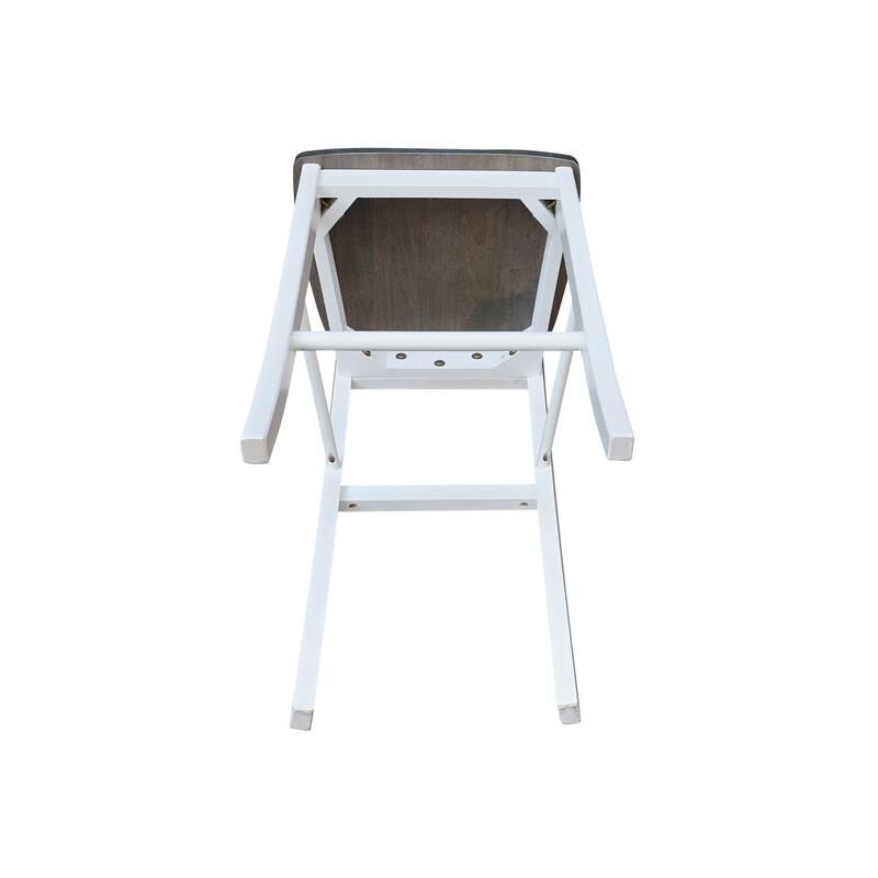 International Concepts Solid Wood X-Back Stool