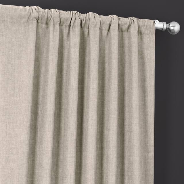 Exclusive Fabrics Italian Faux Linen Curtain (1 Panel)