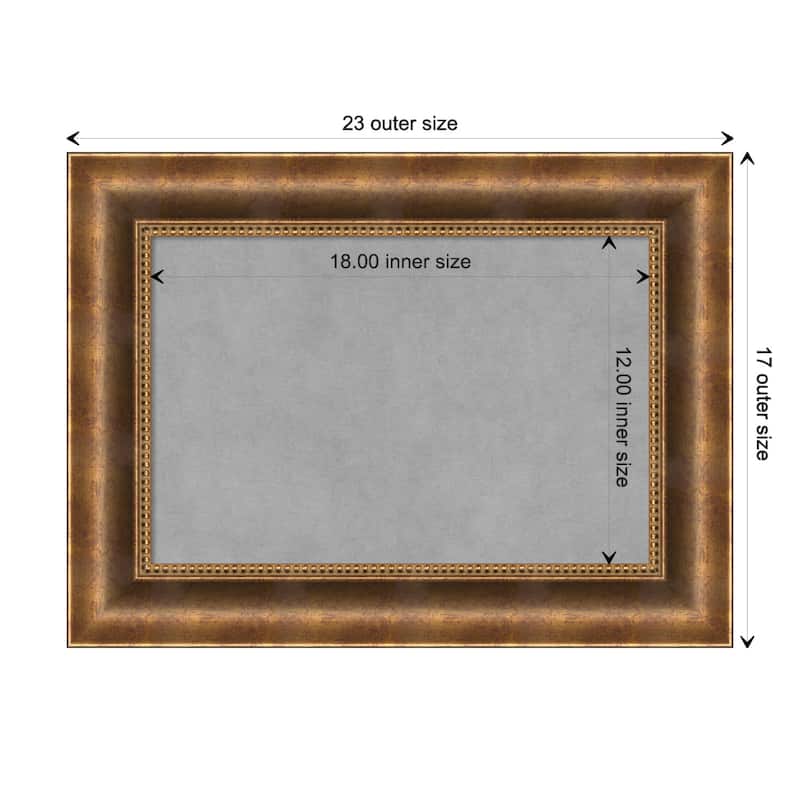 Amanti Art Manhattan Bronze Framed Magnetic Board - Board Size 18x12
