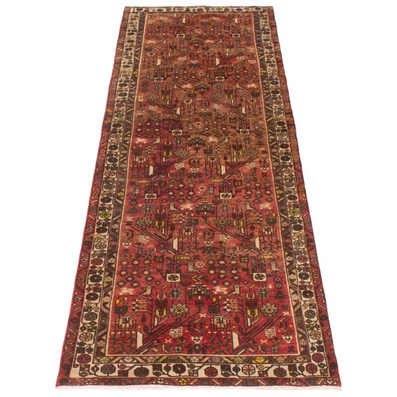 ECARPETGALLERY Hand-knotted Andelz Red Wool Rug - 3'1 x 10'2