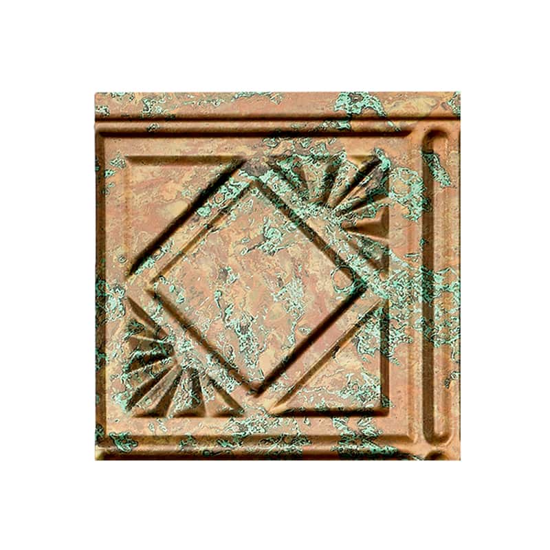 FASÄDE Traditional Style 4 Decorative Vinyl Backsplash Panel - 6X6 Inch Sample - Copper Fantasy