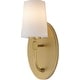 preview thumbnail 1 of 9, Maxim 12691WT Durham 14" Tall 1 Light Wall Sconce Natural Aged Brass