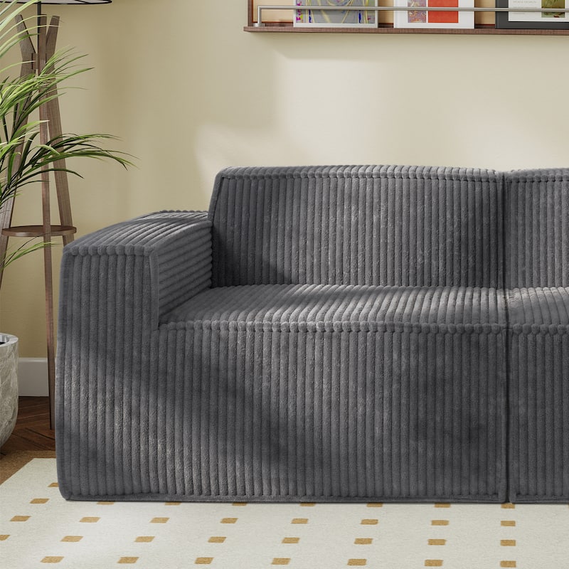 Furniture of America Navir Modern Chenille Foam Modular Sofa Chair