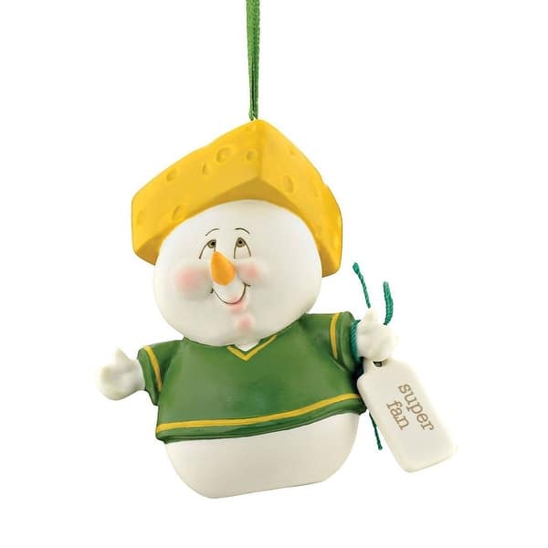 Shop Green Bay Packers Snowpinions Super Fan Ornament On Sale Overstock 18682495