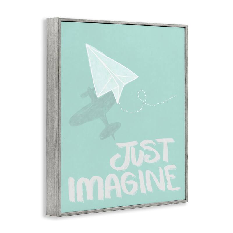 Stupell Inspirational Just Imagine Phrase Framed Giclee Art Design By Chen Alyesh
