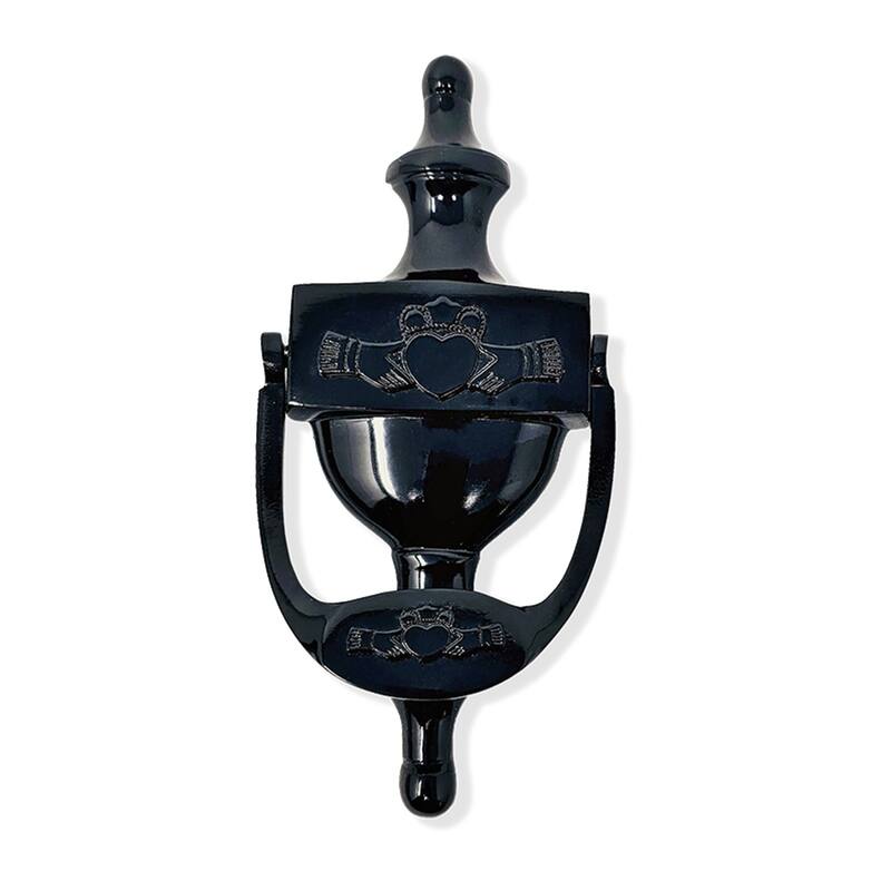 Irish Claddagh Brass Door Knocker- Antique Finish - Black Brass