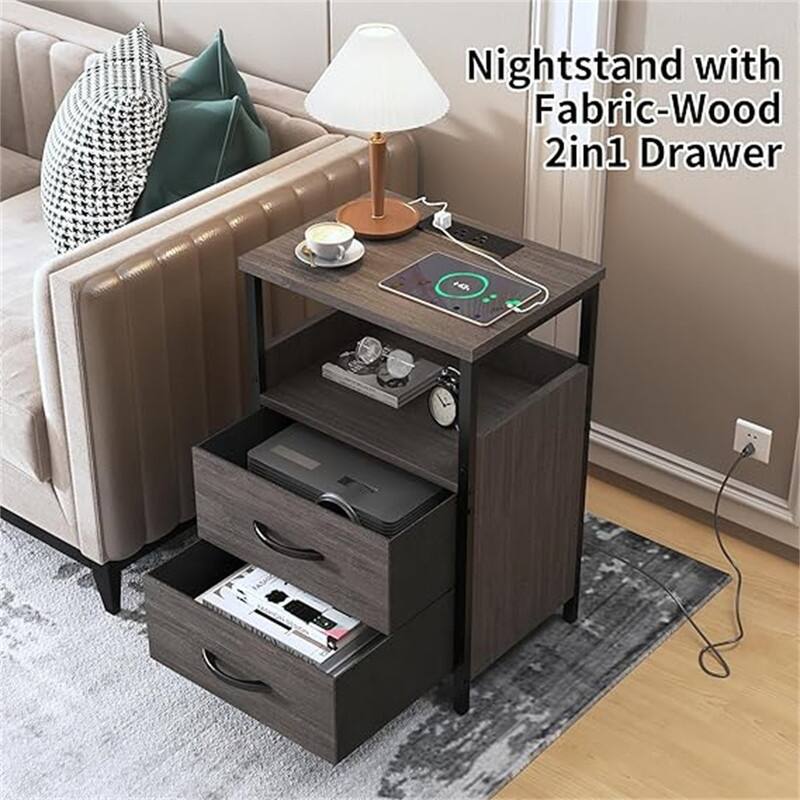 Nightstand with Charging Station