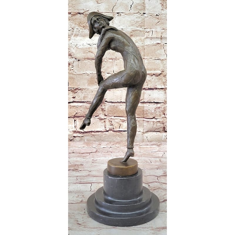 Dancer By D.H. Chiparus Bronze Sculpture Art Nouveau Figure Home Decor