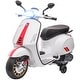 preview thumbnail 10 of 18, Battery-Powered Vespa Electric Motorcycle for Toddlers, Music, FM Radio, Headlight, and Single-Button Start