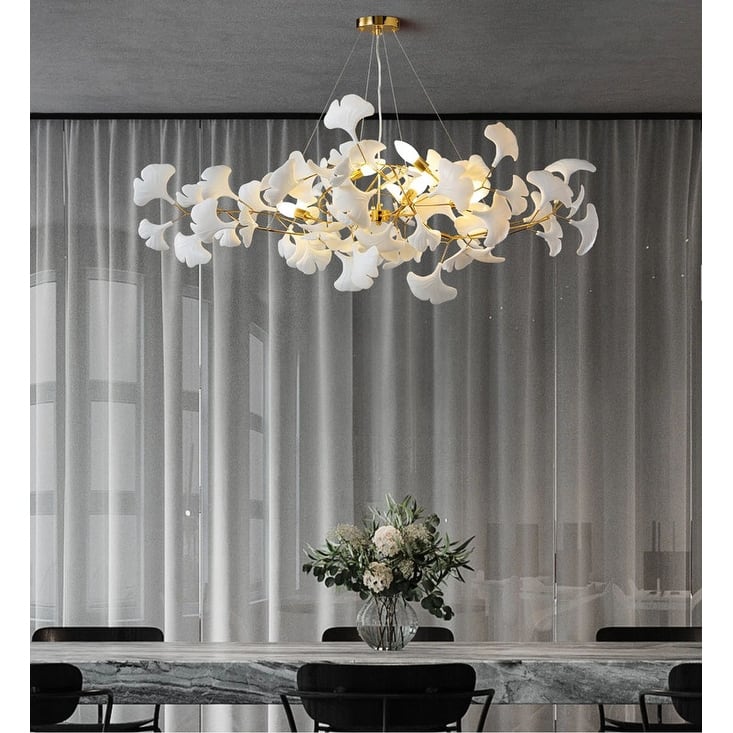 KAYLA Luxury Ginkgo Branch Chandelier for Living Room, Dining Room, Foyer, Kitchen Island