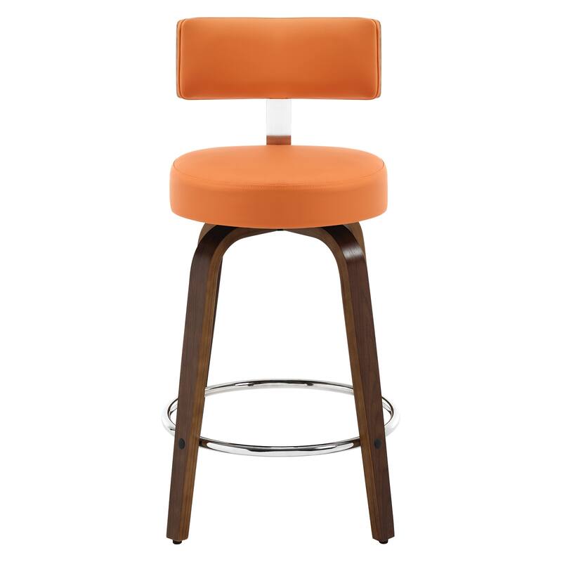 Faux Leather Upholstered Swivel Counter/ Bar Stools Set of 1/2/4