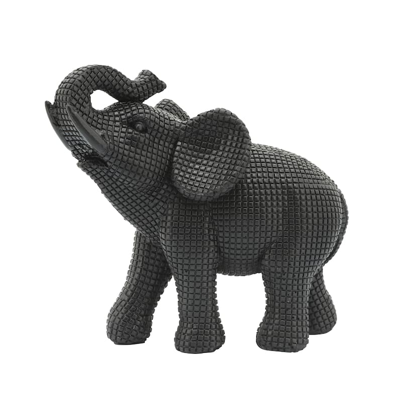 Sagebrook Home Boho 7" Polyresin Elephant Sculpture Decorative Figurine - 7" x 4" x 7"