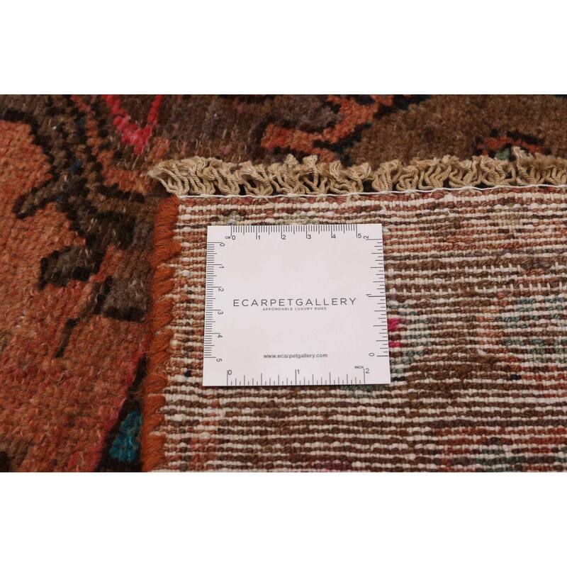 ECARPETGALLERY Hand-knotted Andelz Black, Copper Wool Rug - 3'1 x 9'5