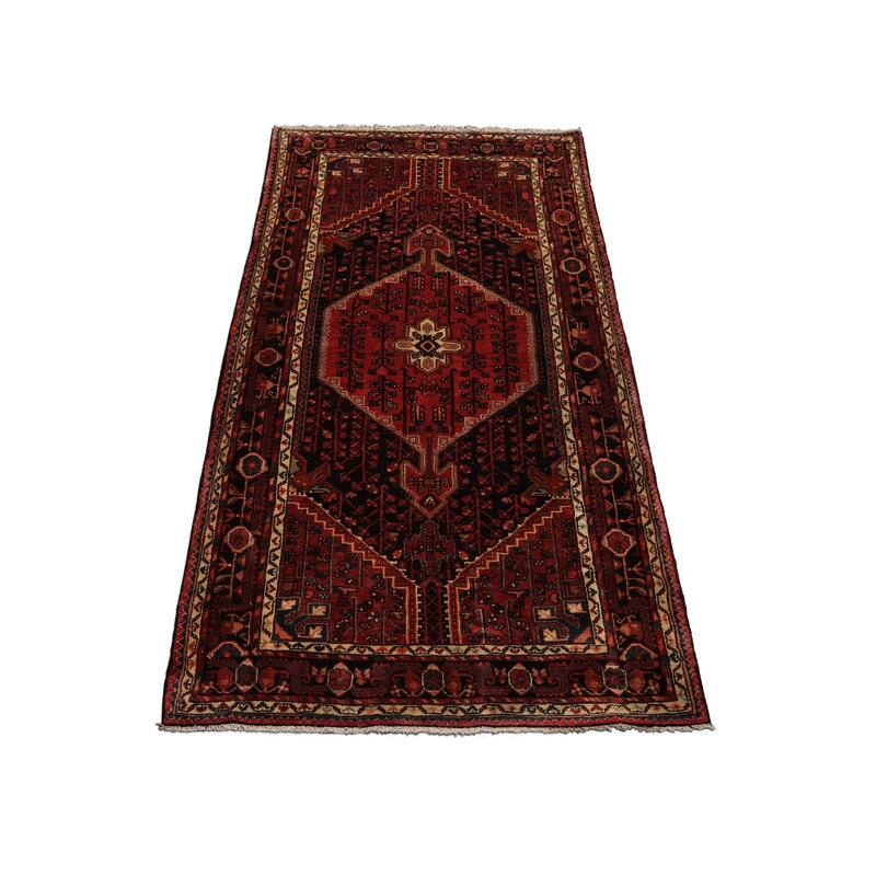 5x9'11'' Hand Knotted Wool Rust Malayer Traditional Plush Pile Rug - 5' x 9' 11''