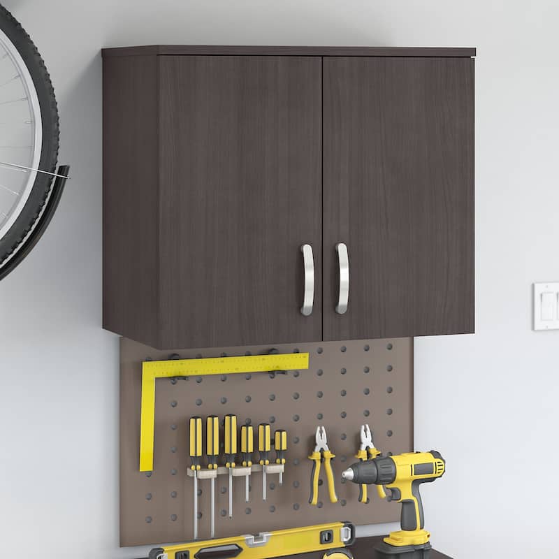 Universal Garage Wall Cabinet with Doors by Bush Business Furniture - Storm Gray