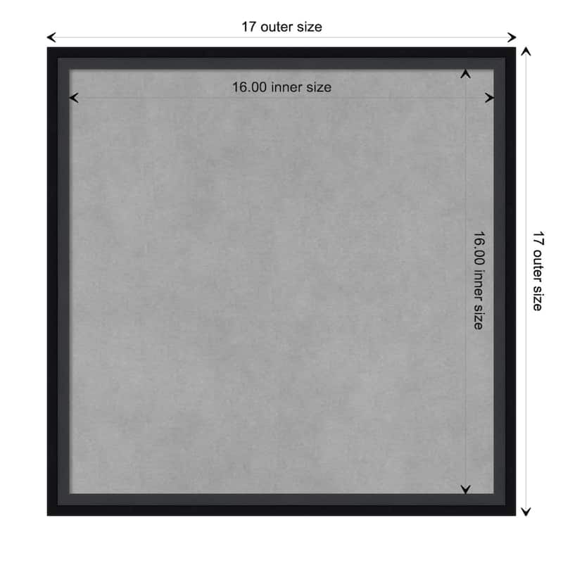 Amanti Art Lucie Black Framed Magnetic Board - Board Size 16x16