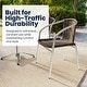 preview thumbnail 5 of 32, 4 Pack Aluminum and Rattan Commercial Indoor-Outdoor Restaurant Stack Chair