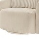 preview thumbnail 19 of 46, Sligo Oversized Wale Corduroy Swivel Accent Chair with Furry Channel Pillow and Ottoman by iNSPIRE Q Bold