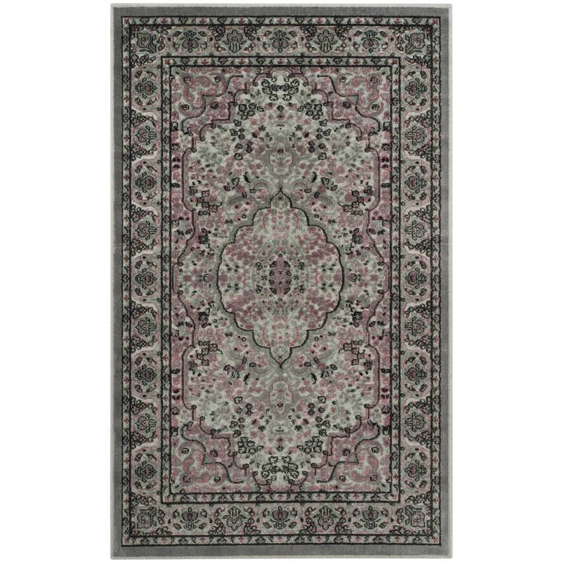 SAFAVIEH Paradise Anfisa Modern Viscose Rug - 2'7" x 4' - Light Grey/Spruce