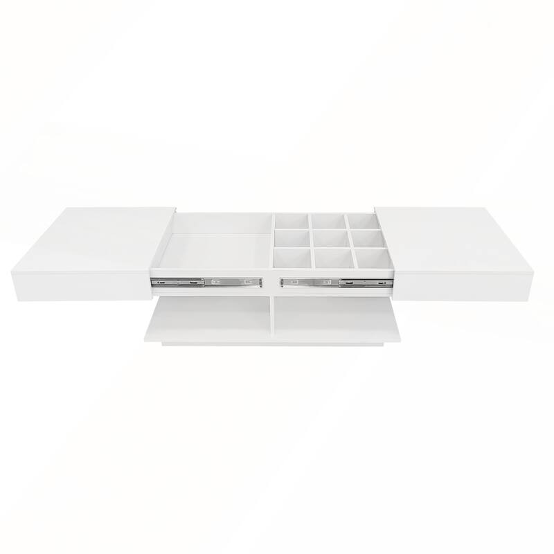 Efficient Central Coffee Table with Multiple Storage Compartments