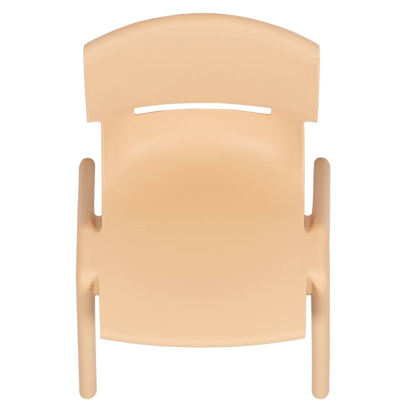 2 Pack Plastic Stackable Preschool Chair with 10.5" Seat Height - 14"D x 12.5"W x 20"H