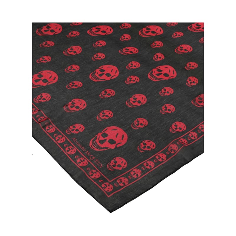 Alexander McQueen Skull Print Silk Scarf
