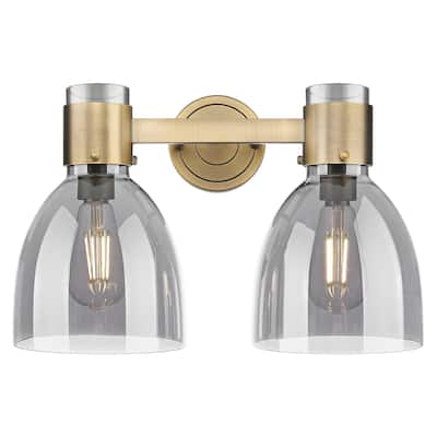 Innovations Lighting 464-2W-G464D-7SM Lawton Bell 2 Light 16" Wide