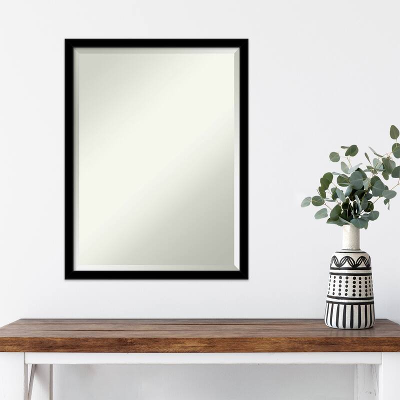 Beveled Wall Mirror - Jet Black Frame