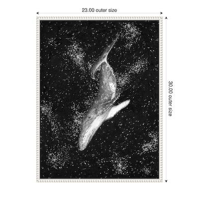 Magic Ocean Whale Large by Ec Mazur Framed Canvas Wall Art