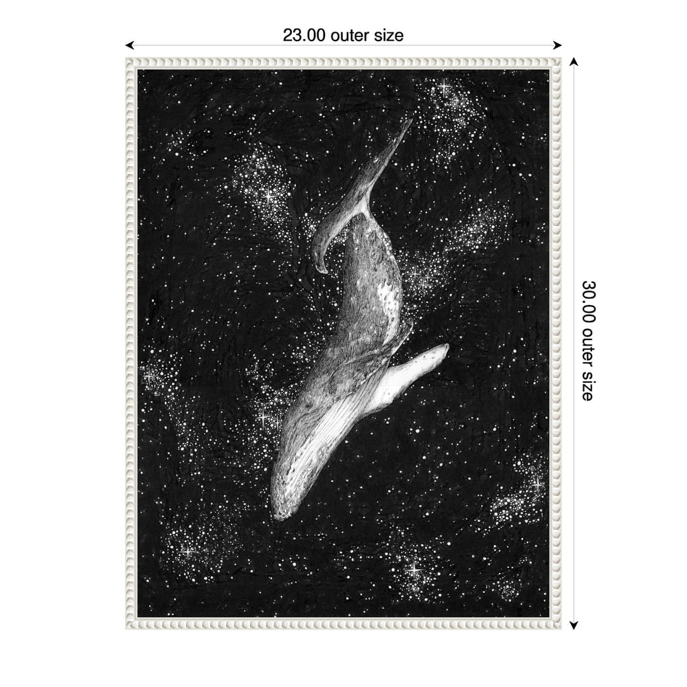 Magic Ocean Whale Large by Ec Mazur Framed Canvas Wall Art