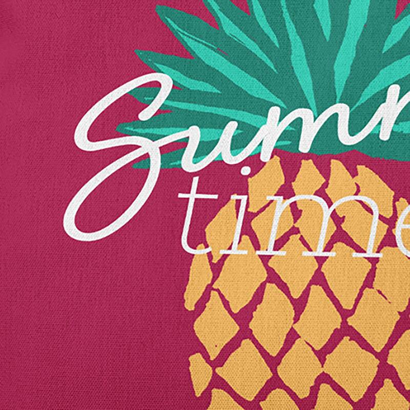 Summer Time Pineapple Polyester Indoor/Outdoor Pillow