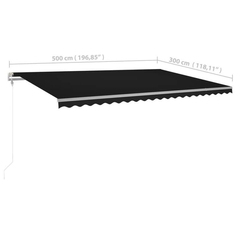 vidaXL Electric Awning Retractable Canopy Sunshade Shelter for Garden Porch