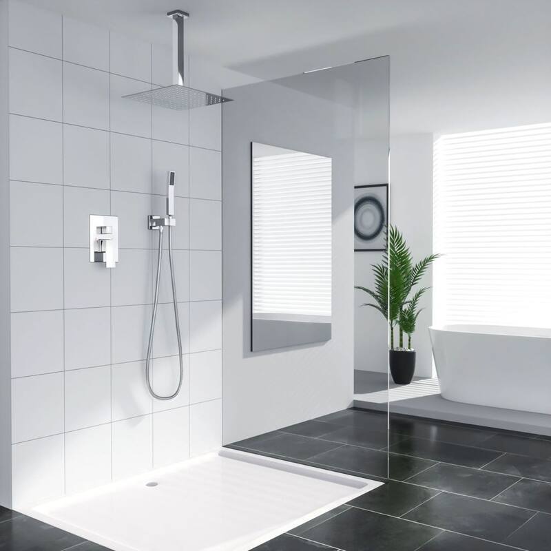 Lordear Shower System - Rainfall Overhead Shower and Handheld Shower Set with Valve Combo