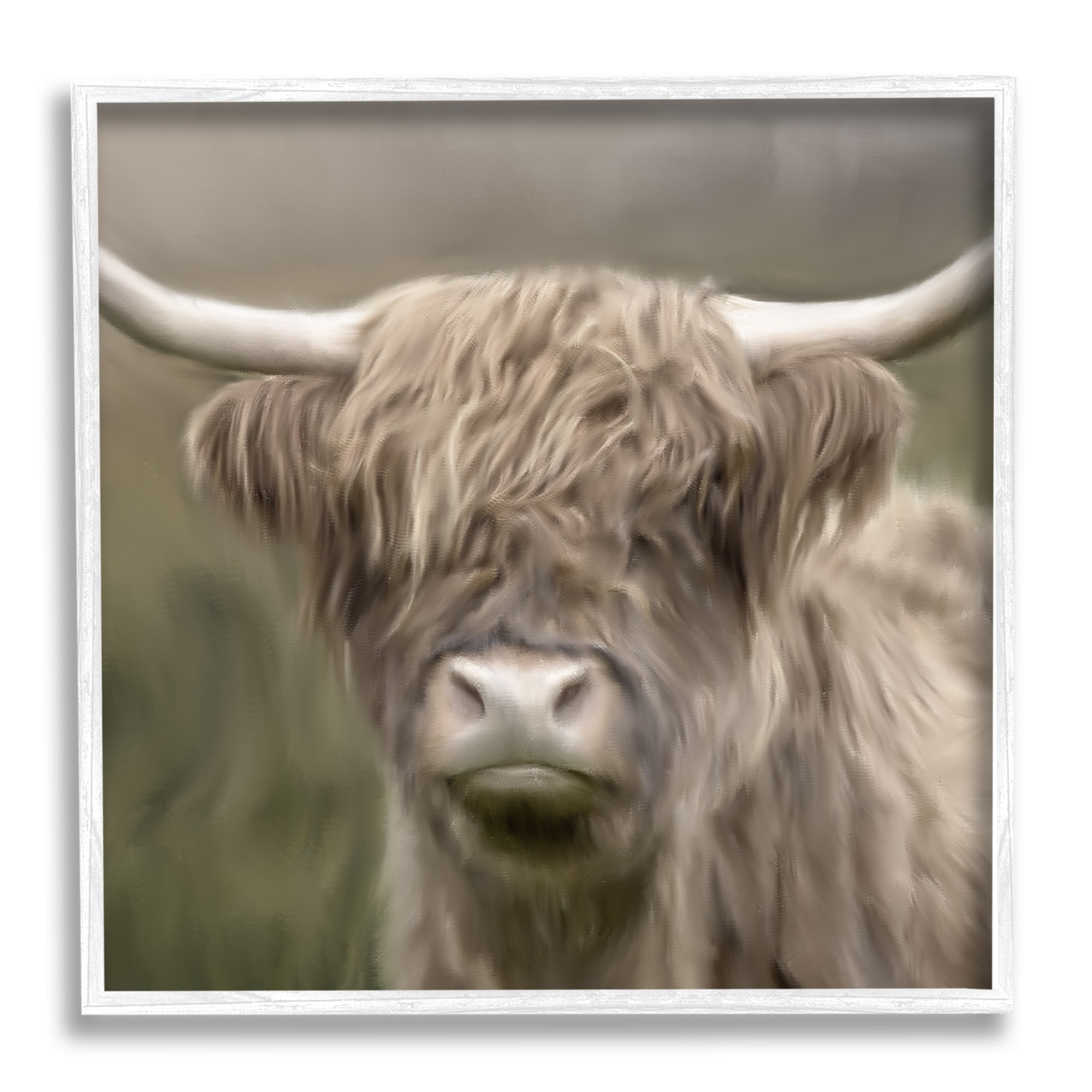 Stupell Soft Highland Cow Framed Giclee Art Design by Kim Allen