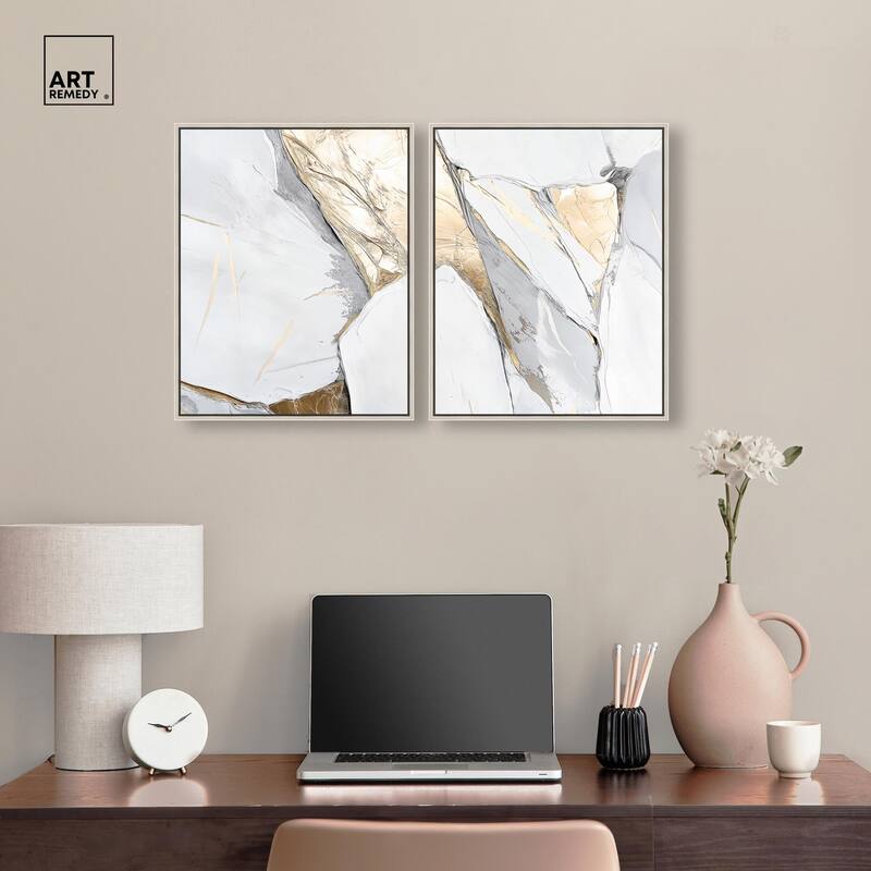 Cracks of Creation III Canvas Set of 2 by Art Remedy