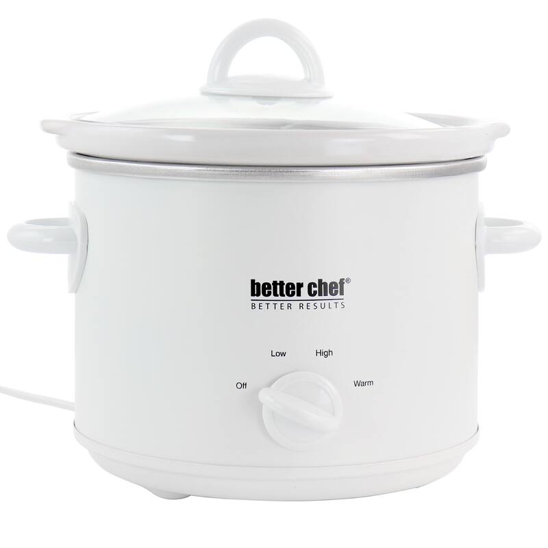 Better Chef 3 Quart Round Slow Cooker with Removable Stoneware Crock