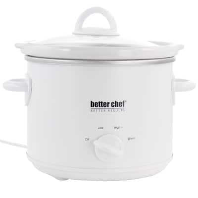 Better Chef 3 Quart Round Slow Cooker with Removable Stoneware Crock