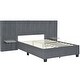 preview thumbnail 26 of 64, Full/Queen Size Upholstered Bed with Velvet Headboard and Integrated Shelves