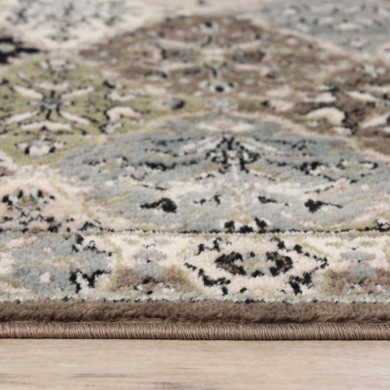 Superior Contemporary Damask Floral Indoor Area Rug or Runner Rug