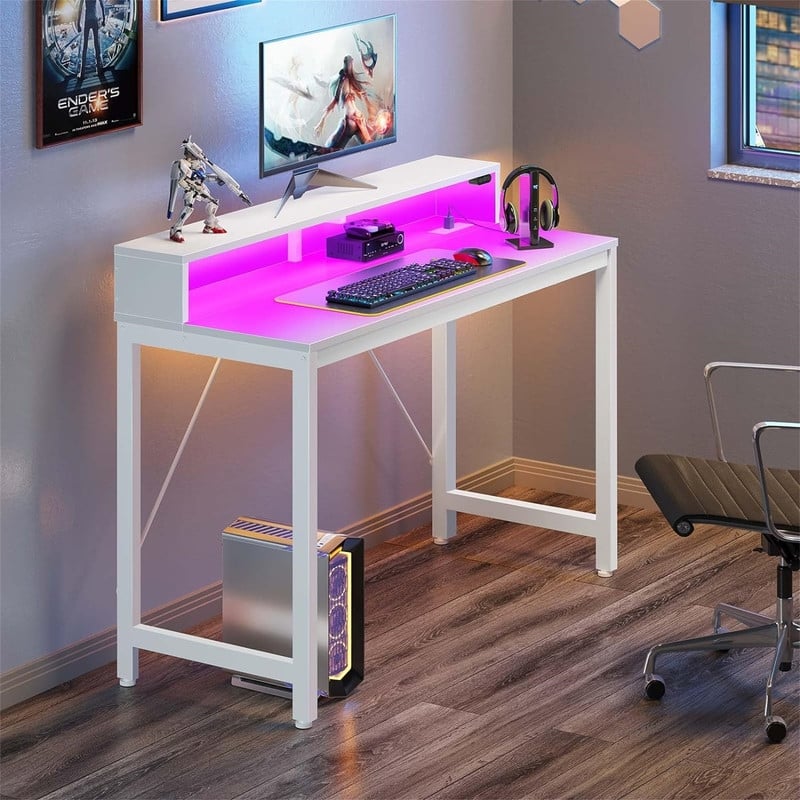Computer Desk 39 inch with LED Lights