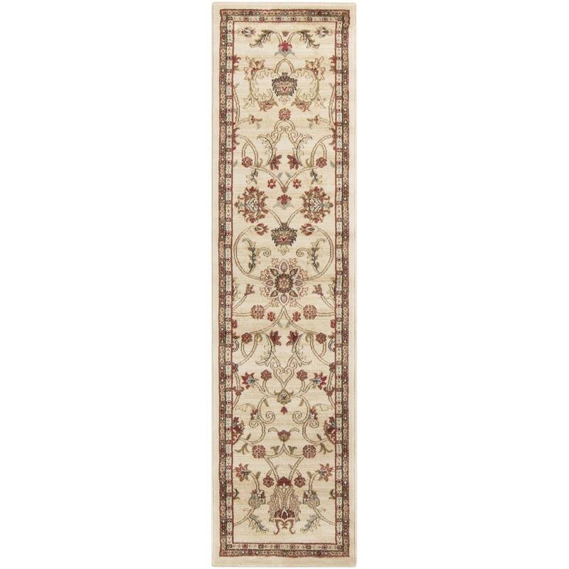 Livabliss Riley Updated Traditional Oriental Area Rug - Tan - 2' x 7' 5"