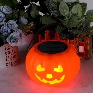 Solar Pumpkin Lantern for Halloween Party Decor - Bed Bath & Beyond - 36645676