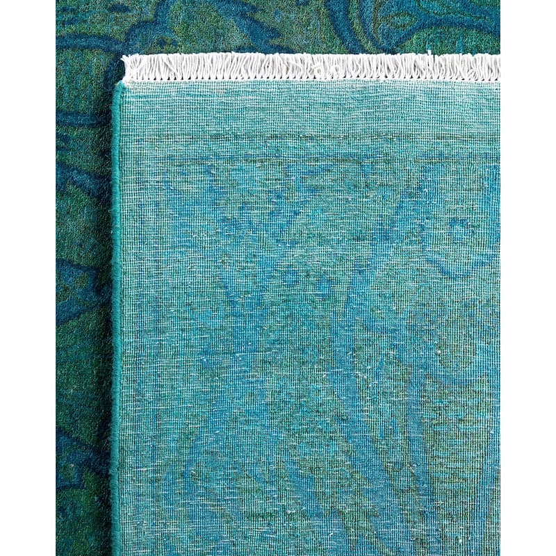 Fine Vibrance One-of-a-Kind Hand-Knotted Area Rug - Blue, 9' 4" x 12' 4" - 9' 4" x 12' 4"