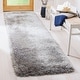 preview thumbnail 46 of 68, SAFAVIEH Handmade Venice Shag Djenka 3-inch Thick Rug 2'3" x 10' Runner - Silver - Runner