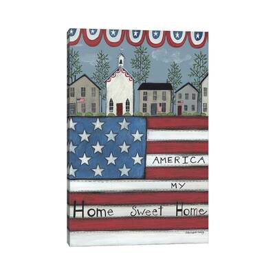 iCanvas "America My Home Sweet Home" by Bernadette Deming Canvas Print