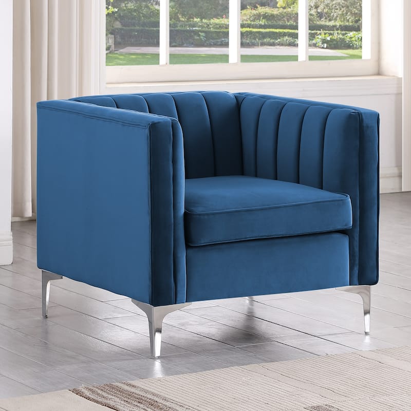 Morden Fort Upholstered Accent Living Room Chair - Blue